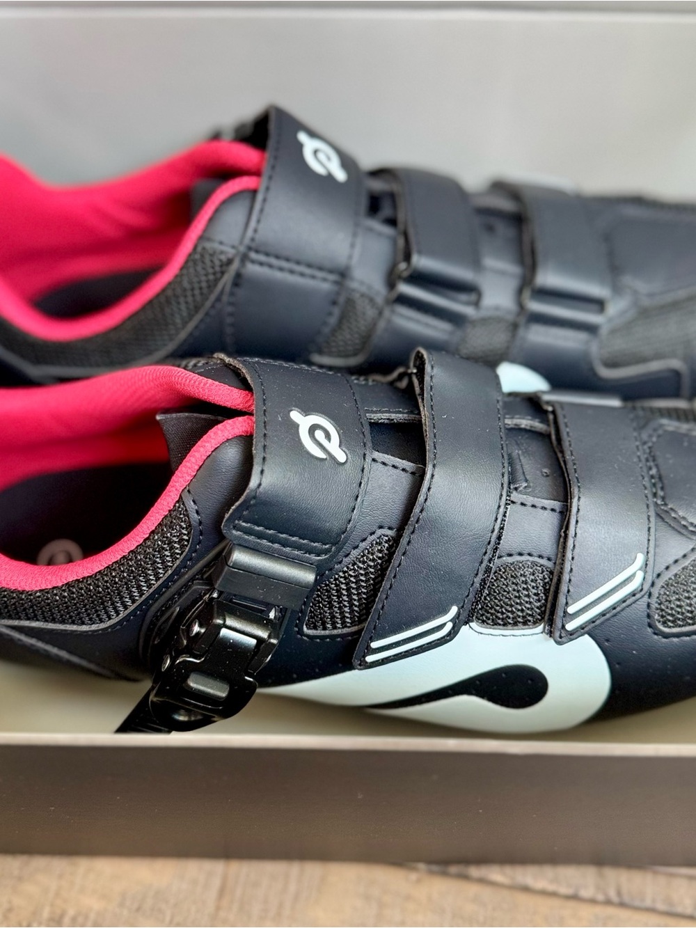Peloton Cycling Shoes - Black with Red Lining - Size 11 (45) NIB